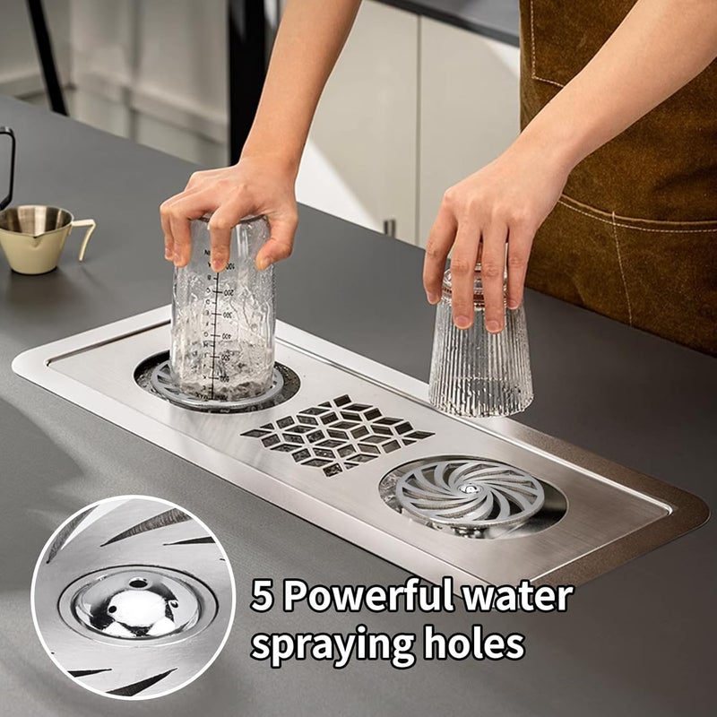 Primst G1/2'' Stainless Steel Bar Glass Rinser, Pitcher Rinser Automatic Cup Washer for Bar, Restaurant and Hotel, Glass Washing Faucet Head - Image 2